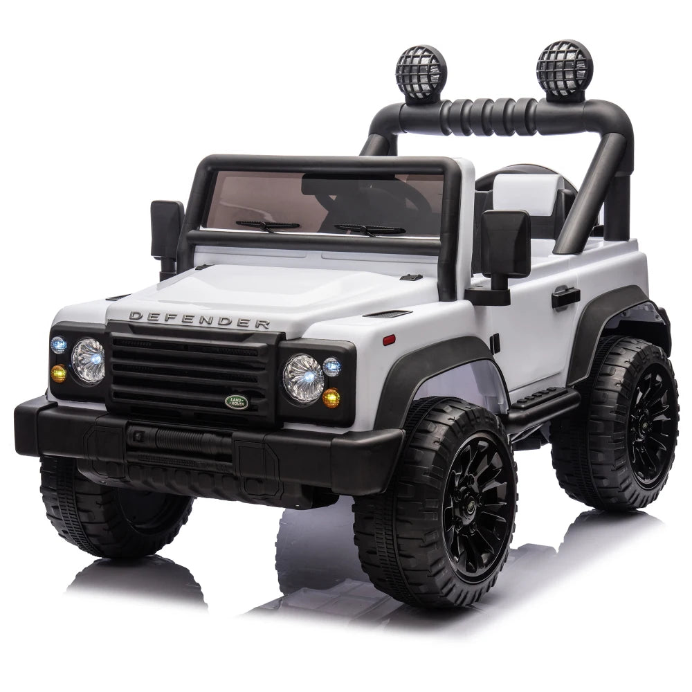 Land Rover Defender 2015 con licencia 90, 24V para niños, coche XXL con control parental, 2wd, suspensión en las cuatro ruedas, Bluetooth, MP3, música