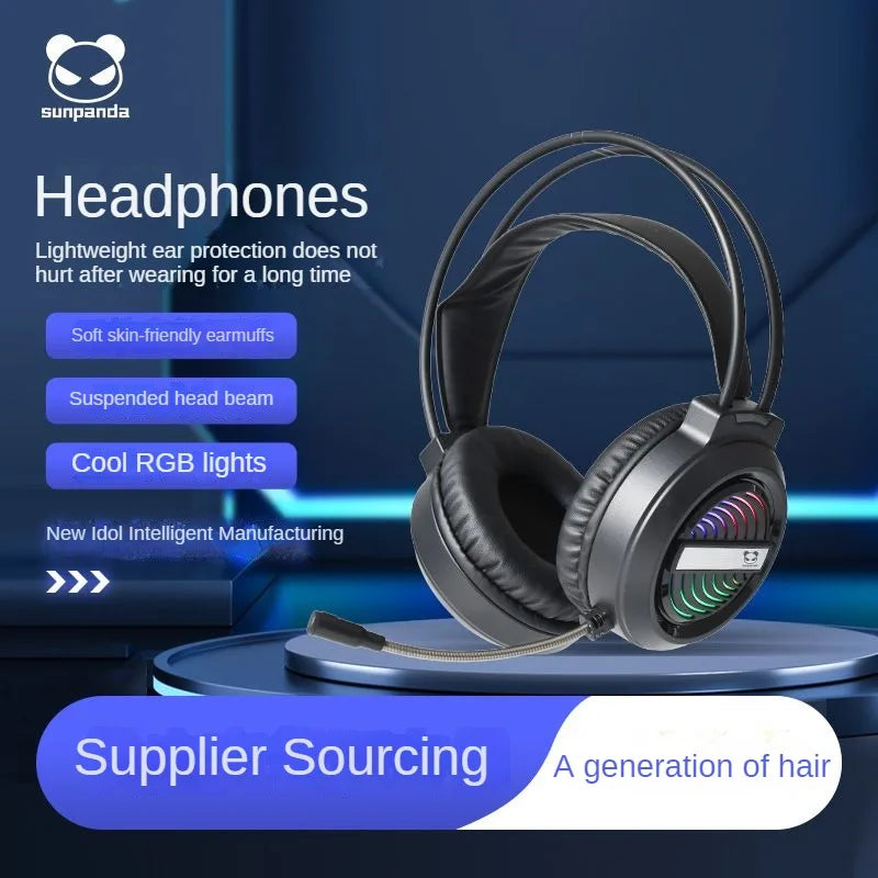Auriculares estéreo para juegos con micrófono, auriculares de actualización X9, luz LED, auriculares con cancelación de ruido, adecuados para PS4, PC, Xbox One, PS5