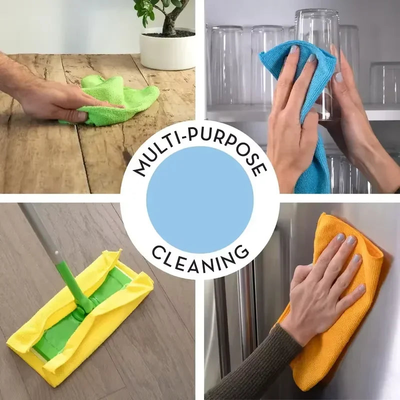 5/10/20/50pcs paño de limpieza de microfibra, paño de cocina, paño de limpieza para el hogar, toalla de limpieza de cocina, baño, toalla absorbente duradera