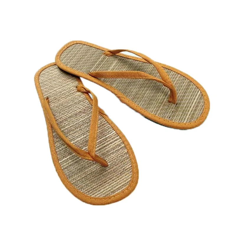 Retro Summer Slippers for Women, Casual Flip-Flops, Flat Beach Sandals, Open Parker Shoes