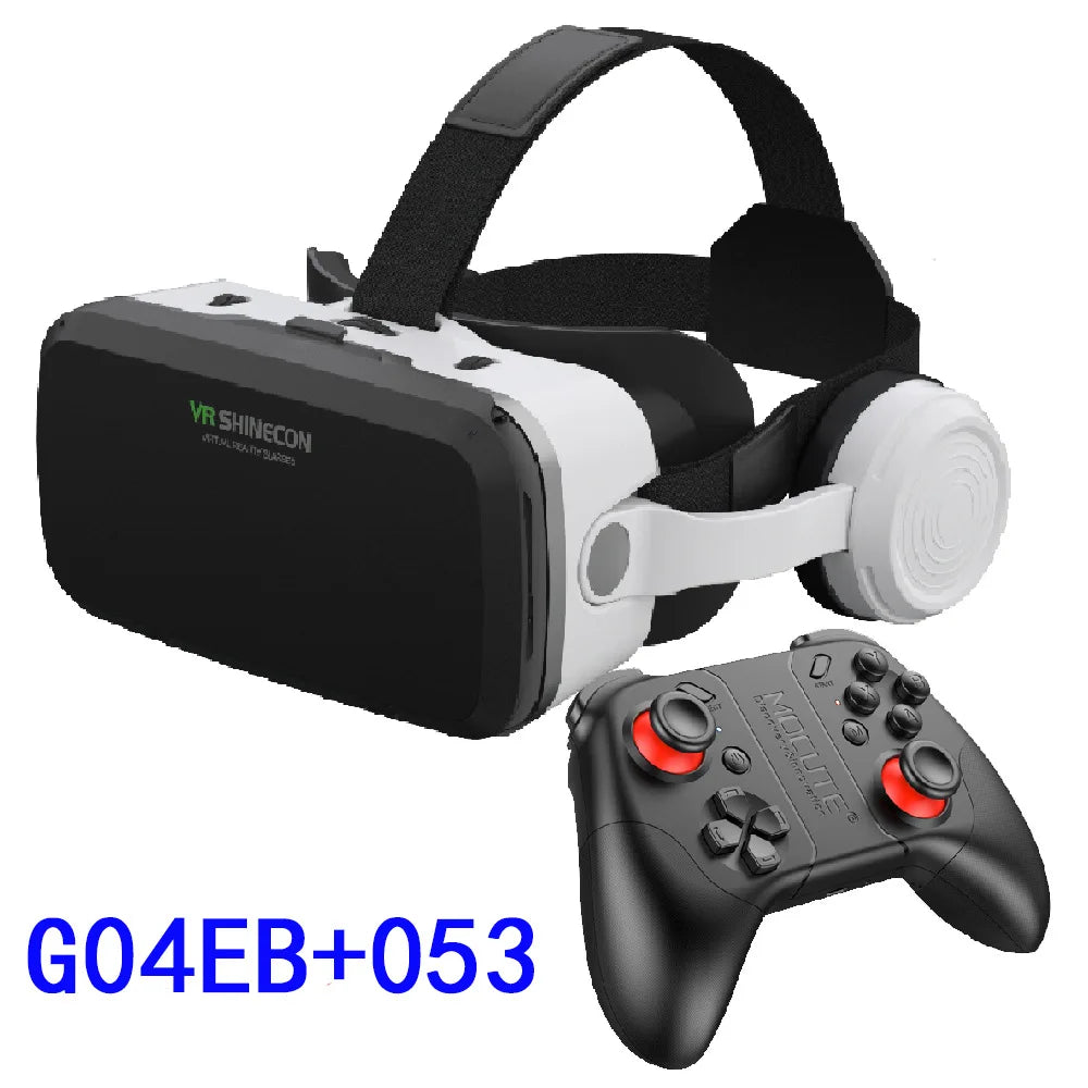 VR Shinecon Virtual Reality Headset 3D Glasses for Smartphone Smart Phone Binocular Headset Video Game Wirth Lens
