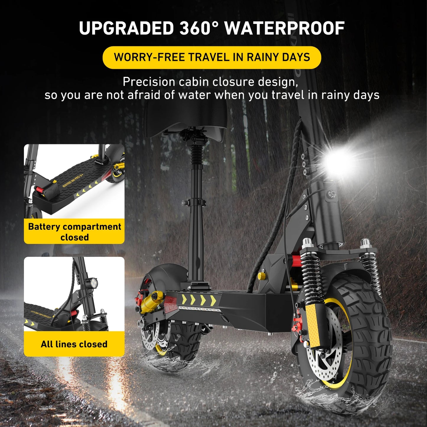 Trottinette Électrique 800W 48V 12,5AH — Pneu 10 Pouces 45 km/h Frein Disque Écran LCD