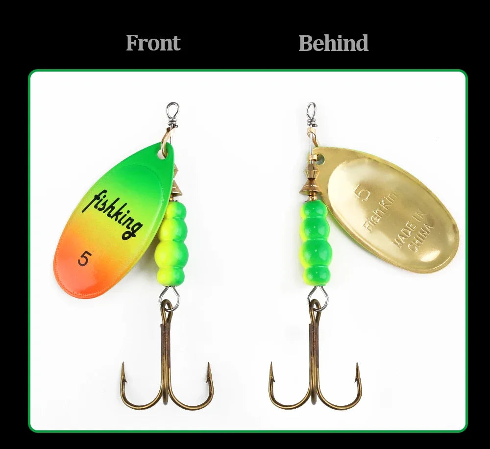 NGB métal leurre de pêche Spinner appâts 1 pièces 3.9g 4.6g 7.4g 10.8g 15g cuillère rotative leurres Spinners avec triples crochets brochet appâts