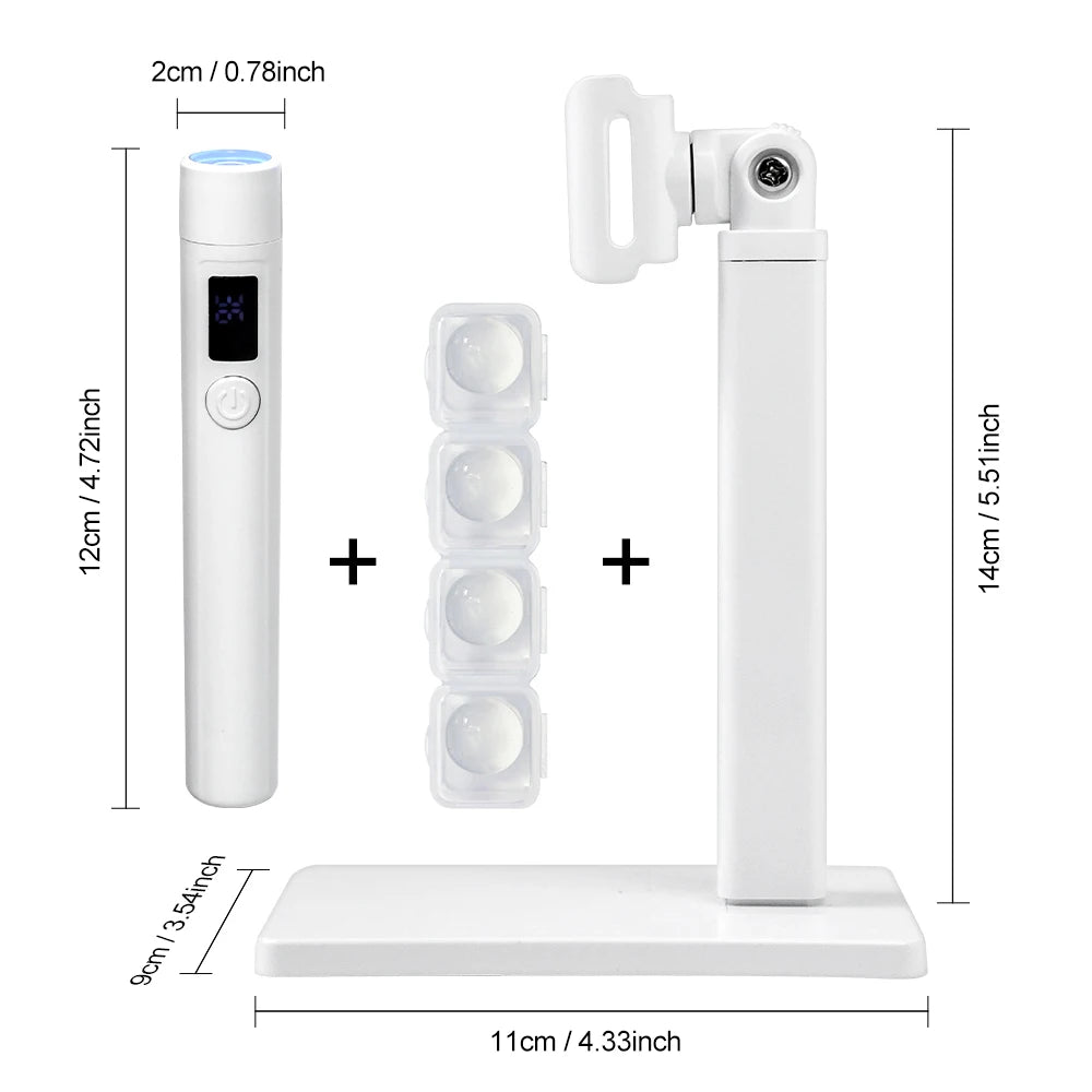 Mini professionnel Nail Art UV lumière LED affichage Rechargeable Portable sèche-ongles lumière LED Base de Support pour Nail Art amovible