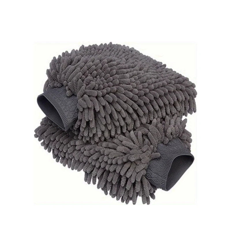Gants de lavage de voiture en microfibre Chenille, nettoyage des rayures, soins non pelucheux, mitaines souples, dépoussiérage de véhicule automobile, Accessoires de moteur