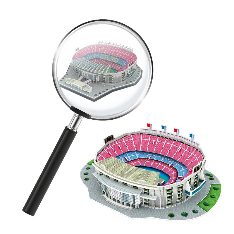Terrain de Football Miniature en 3D, Puzzle à Faire Soi-Même, Modèles de Stades de renommée Mondiale, Jeu Périphérique, Jouets, Cadeaux d'Anniversaire, DDJ