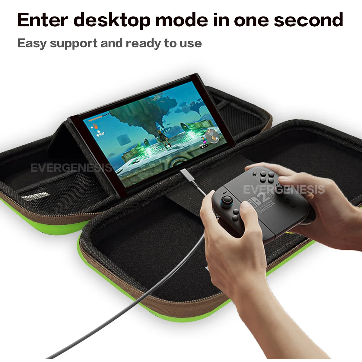 Portable Hard Carry Case for Switch 2, Storage Bag, Shockproof PU Cover for Switch 2 Game Console Accessories