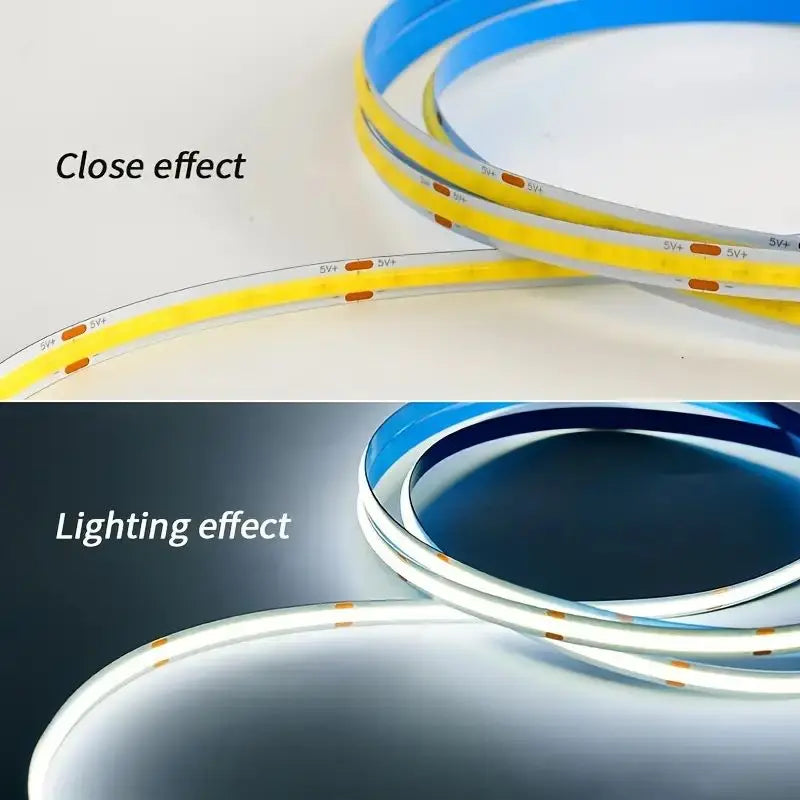 Bande Lumineuse LED COB Tactile, Gradateur Flexible, Ruban à Diodes, USB, Linéaire, Éclairage Nik, Lampe, Salle, Bricolage, TV, Miroir, Rétro-Éclairage, Décoration Murale, 5V