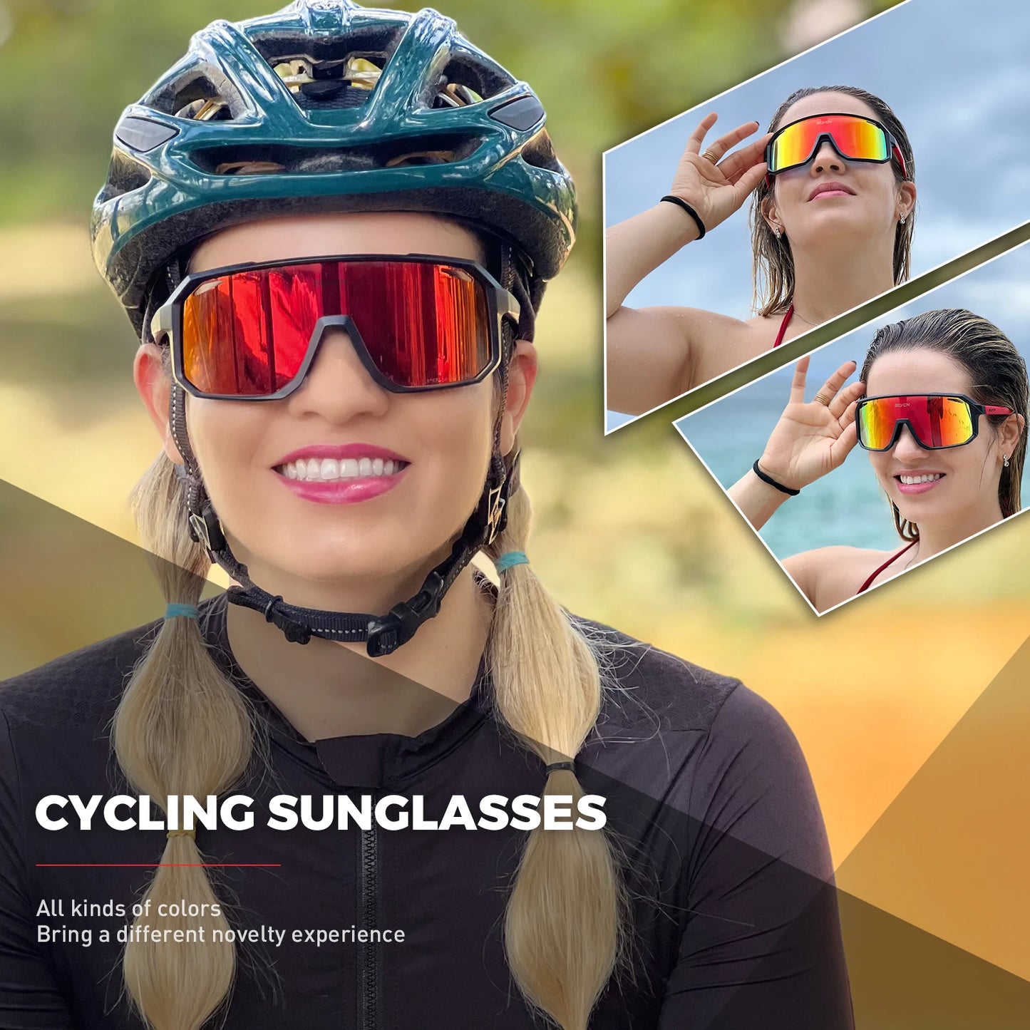 SCVCN Cycling Sunglasses Men MTB Road Driving Bicycle Glasses Outdoor Sports Women Bike Cycling UV400 Protective Eyewear New