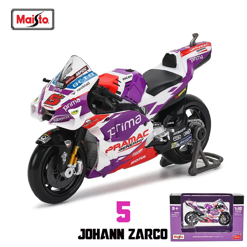 Maisto 1:18 2024 Equipo Ducati Lenovo # 1 Bagnaia Piloto Campeón Moto GP Carrera Aleación Fundida Modelo de Motocicleta Colección Regalo Juguete