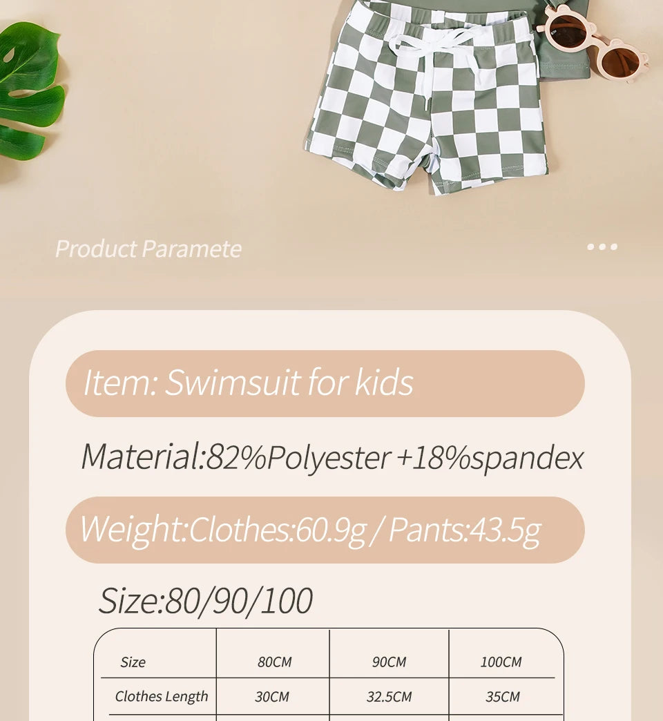 Elinfant été bébé garçons fille à manches longues maillot de bain à la mode mignon piscine maillots de bain