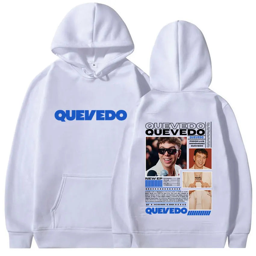 Rapero 2025 Quevedo Buenas Noches Tour Álbum Sudadera Rock Gótico Pop Música Sudaderas Hip Hop Sudadera Con Capucha Y Mangas Largas