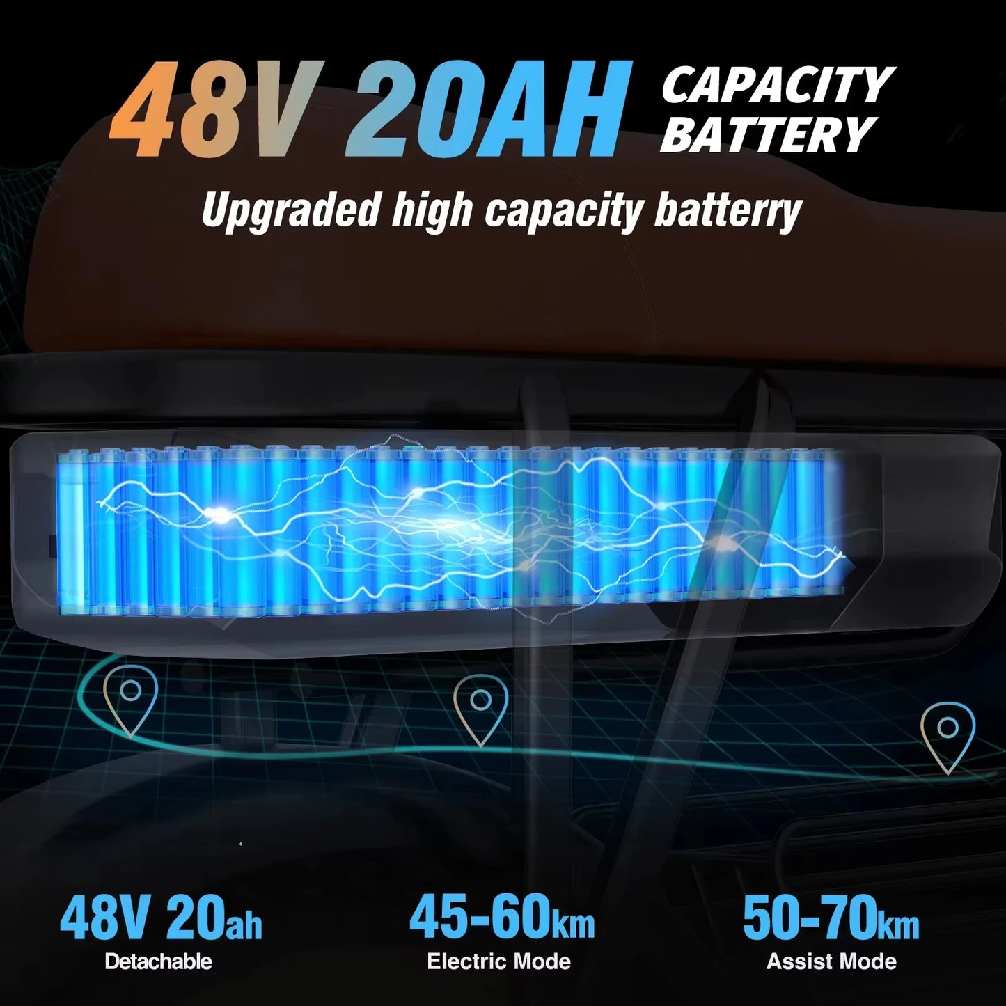 Batería eléctrica de litio de 1000W 48V20AH, moto eléctrica todoterreno, neumático gordo 20*4.0 con caja de almacenamiento, bicicleta eléctrica