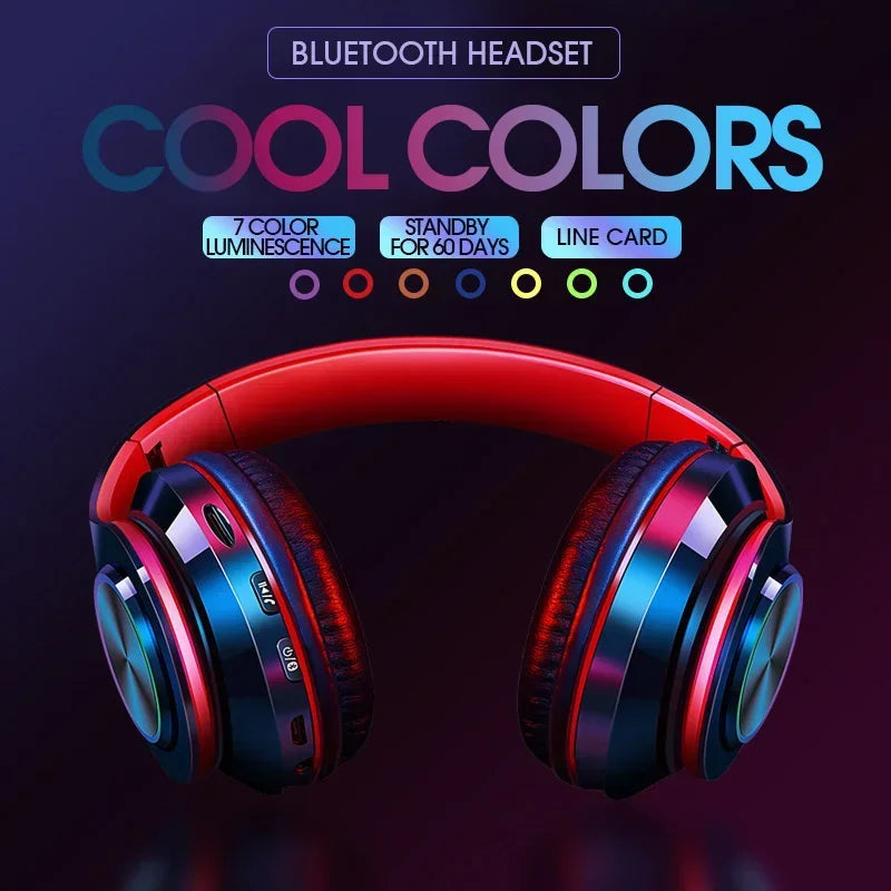 Foldable Bluetooth Sauna Headsets with Mic, Wireless Earphones, Stereo, TF Card Support, FM, for Xiaomi, iPhone, Samsung Phone
