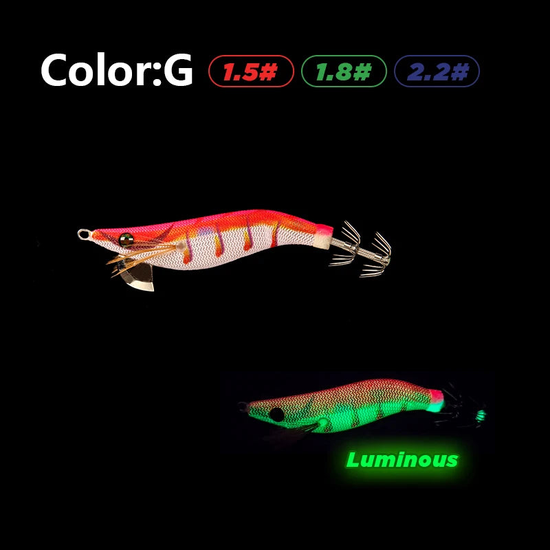 LETOYO Mini Leurre de Calmar — Tailles 1.5# 1.8# 2.2# Appat Squid