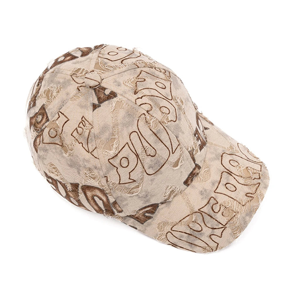 FS Fashion Brown Letter Baseball Cap for Men, Women's Luxury Hat, Casual Trucker Cap, Hip-Hop Streetwear Caps, Women's Cap