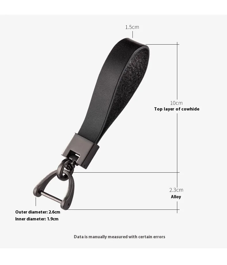 Porte-clés pour hommes et femmes, pendentifs de clé de voiture en cuir de vache avec couche supérieure, porte-clés en cuir véritable, cadeaux d'affaires