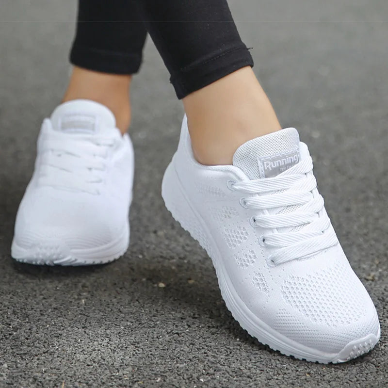Zapatillas deportivas transpirables para mujer, zapatillas deportivas para mujer, zapatillas blancas, zapatillas ligeras para mujer 2025, calzado deportivo casual