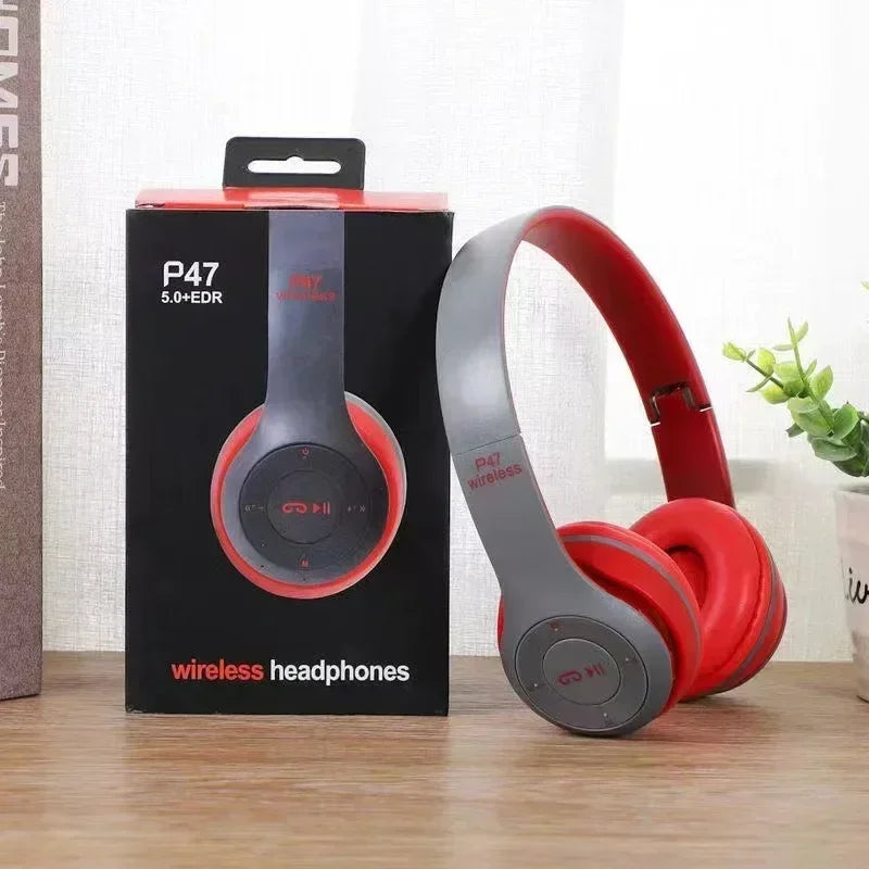 Auriculares inalámbricos Bluetooth 5.0, portátiles y plegables, multifuncionales, para conexión Bluetooth, tarjeta TF, conexión por cable