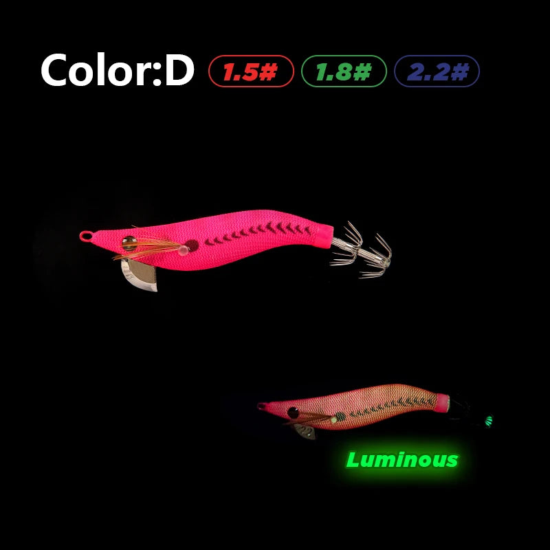 LETOYO Mini Leurre de Calmar — Tailles 1.5# 1.8# 2.2# Appat Squid