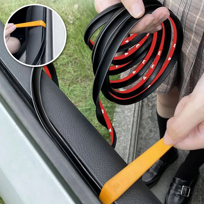 Tira selladora para ventanas de coche, sello automático en forma de V, relleno de huecos para ventanillas laterales de coche, burlete, accesorios de aislamiento acústico