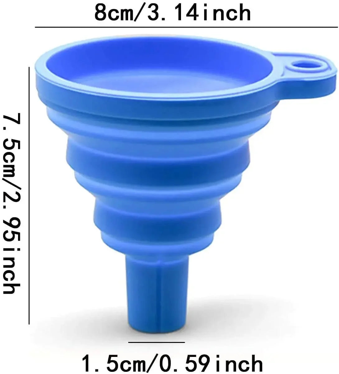 Embudo plegable de silicona para motor de coche, 2 piezas, líquido de lavado, cambio de líquido, portátil, cambio de