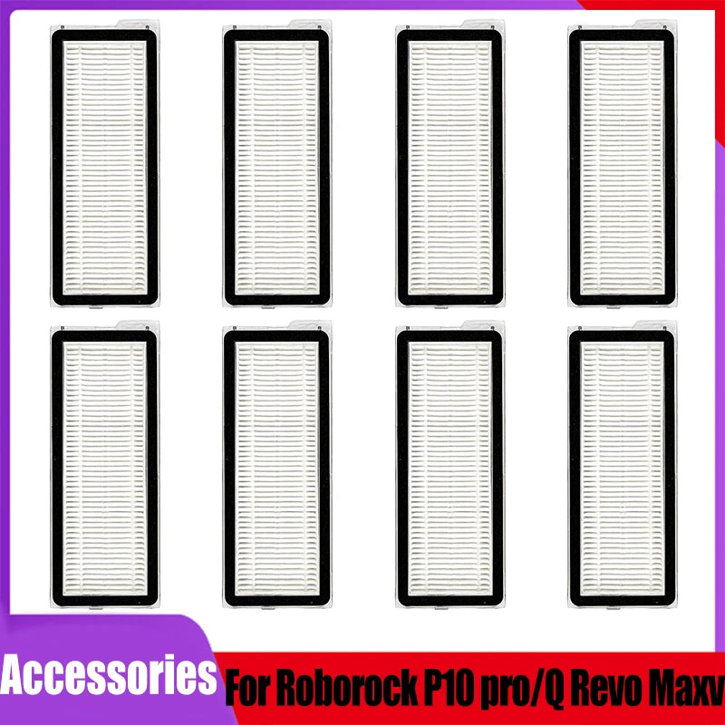 Replacement Accessories for Roborock P10 Pro/Q Revo Pro/Q Revo S/Q Revo MaxV/QRevo Plus Robot Vacuum Cleaner, HEPA Filter Parts