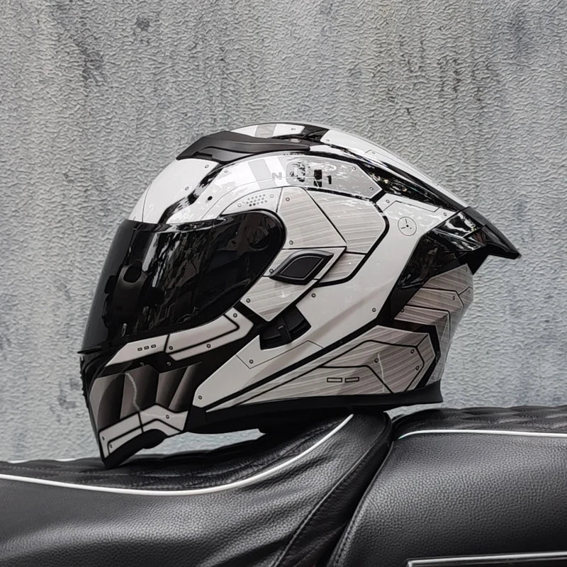 ORZ Motorcycle Helmets Dual Visors DOT Approved Modular Flip Up Helmet Full Face Motorcycle Racing Helmet Motocross Helmet DOT