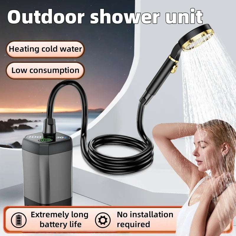 Pompe Douche Portable Rechargeable 6000 mAh — Écran LCD & 5 Modes