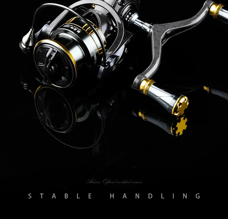 BEARKING RS Athena 5.2:1 roue rotative 6 + 1BB bouche inclinée tasse peu profonde Double bras oscillant tige d'équilibre roue rotative universelle