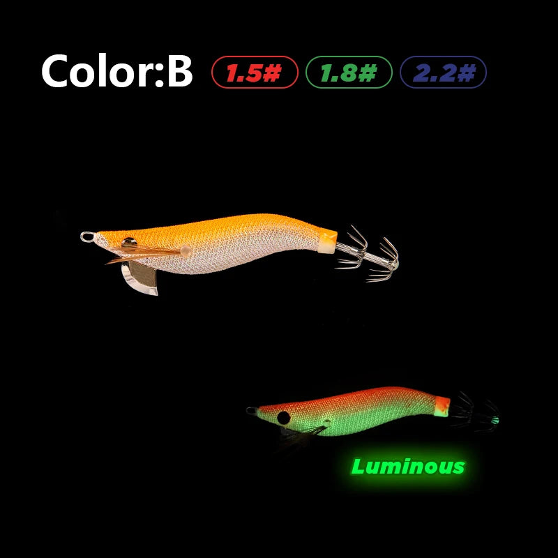 LETOYO Mini Leurre de Calmar — Tailles 1.5# 1.8# 2.2# Appat Squid
