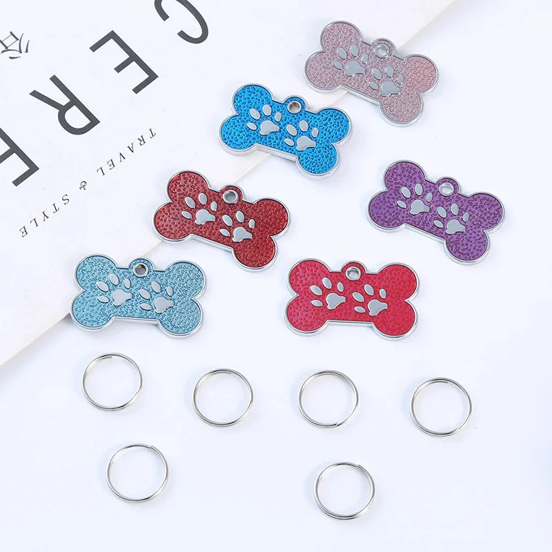 Placa de identificación personalizada para perro, etiquetas de identificación personalizadas de pata de cachorro, grabado de nombre gratis, colgante antipérdida, etiquetas para gatos, accesorios para perros y mascotas