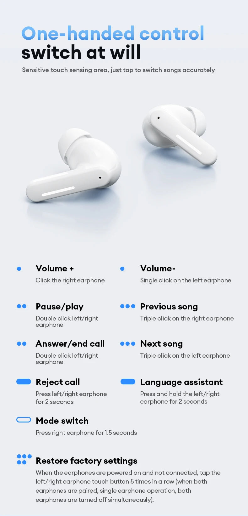 Casque Bluetooth sans fil ANC — réduction de bruit, HiFi, 30H d'autonomie, jeu