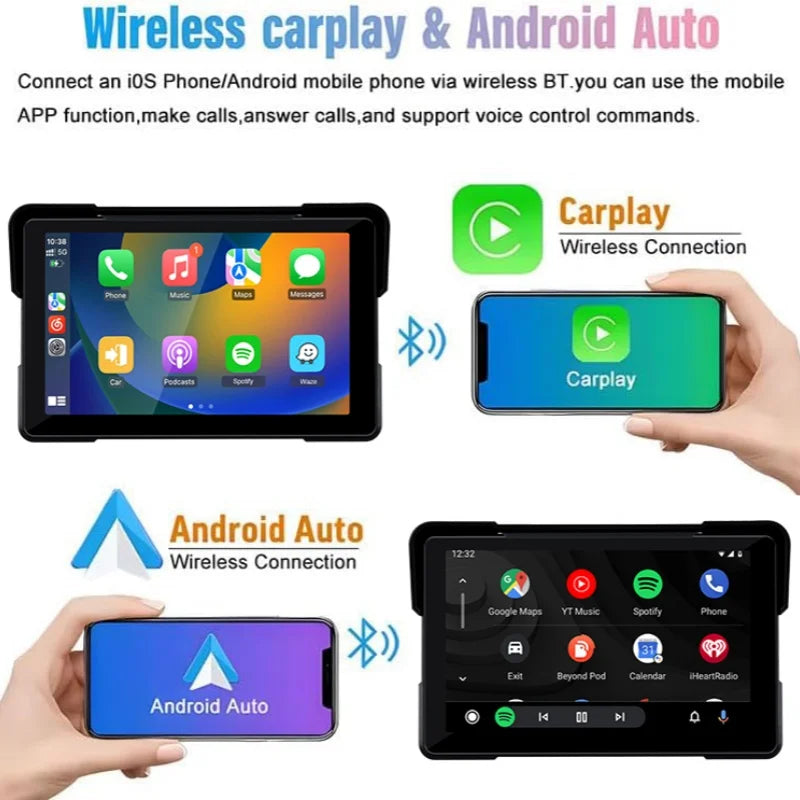 Dashcam 4K pour voiture 10/11,26 pouces sans fil — navigation GPS, double objectif, WiFi, FM, AUX (v2)