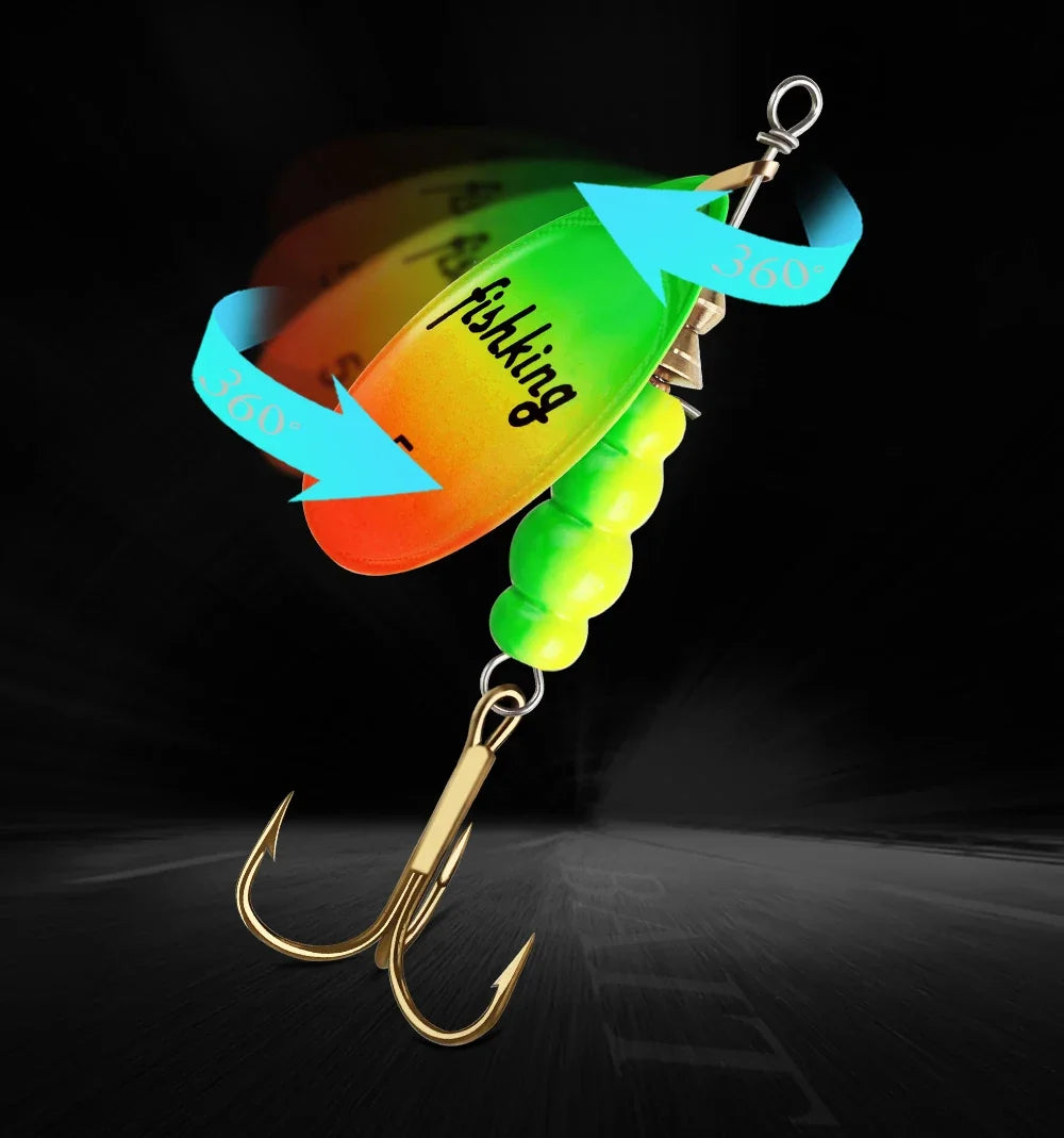 NGB métal leurre de pêche Spinner appâts 1 pièces 3.9g 4.6g 7.4g 10.8g 15g cuillère rotative leurres Spinners avec triples crochets brochet appâts