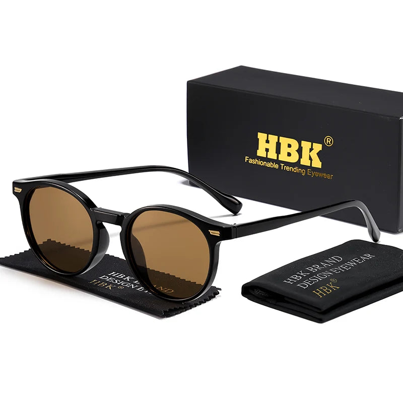 Lunettes de soleil polarisées pour hommes rondes TR90 — conduite, sport, UV400, hommes et femmes