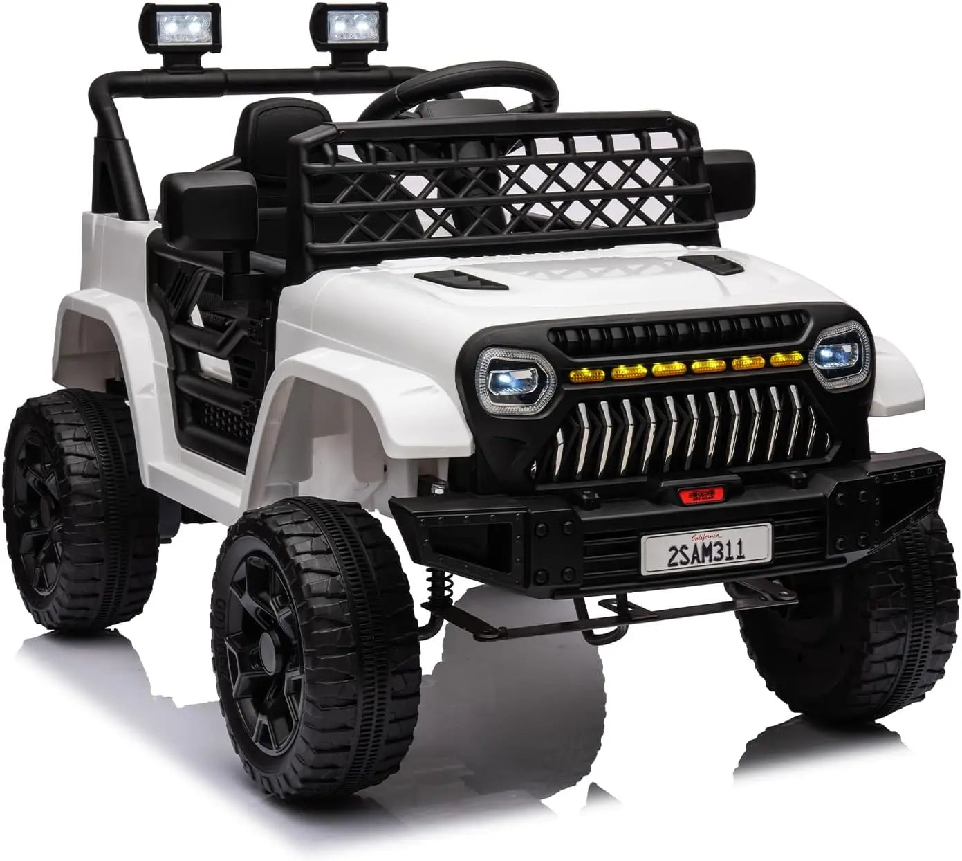 12V Kids Ride-On Car, Electric Toddler Vehicle with Remote Control, 3 Speeds, LED Lights, Music, and USB Port, Battery Powered
