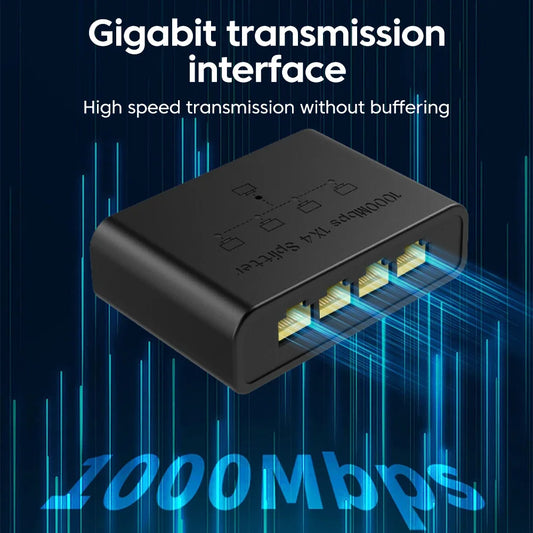 Commutateur réseau Gigabit 5 ports RJ45 — Ethernet, connexion câble, séparateur, extenseur