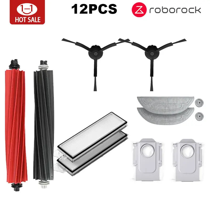 Roborock S8 MaxV Ultra robot aspirador accesorios mopa trapeadores bolsas de vacío cepillo lateral filtro piezas de repuesto reemplazables