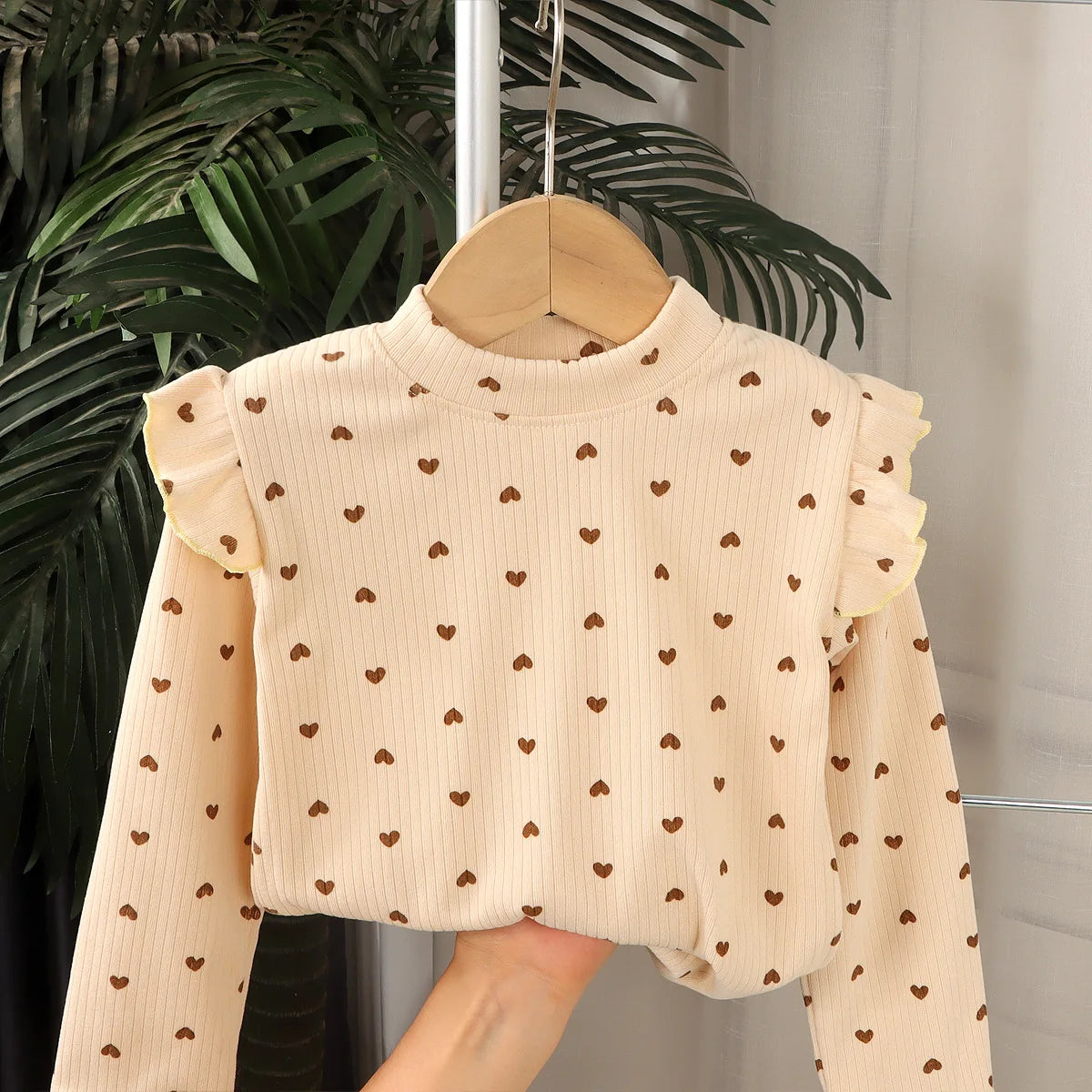 Maillot de corps à manches longues pour enfants, joli t-shirt à pois floraux, chemise en Y douce pour enfants, garçons et filles, 2-10T
