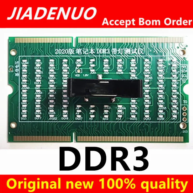 Carte de test d'analyseur de diagnostic SDRAM SO-DIMM, carte de test LED pour ordinateur portable, testeur de connecteurs de mémoire DDR2 DDR3 DDR4 DDR5