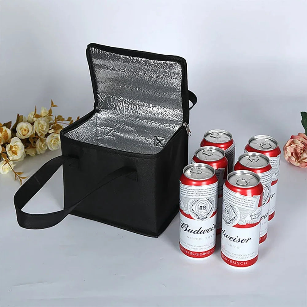 Sac isotherme Portable pour déjeuner, isolation pliante, sac de glace pour pique-nique, sac thermique pour aliments, porte-boissons, sacs isolés, sac de livraison de bière