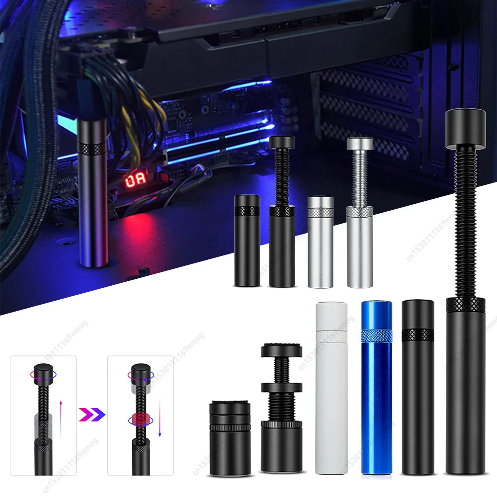 Support de carte graphique GPU, Support d'affaissement de carte vidéo rotatif télescopique Vertical, Support de carte vidéo en alliage d'aluminium