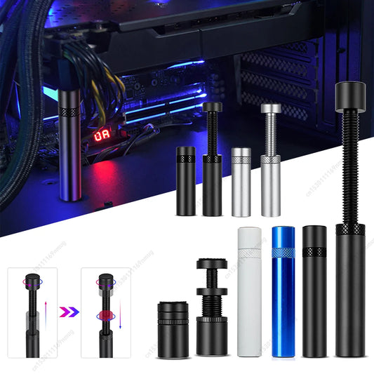 Support de carte graphique GPU, Support d'affaissement de carte vidéo rotatif télescopique Vertical, Support de carte vidéo en alliage d'aluminium