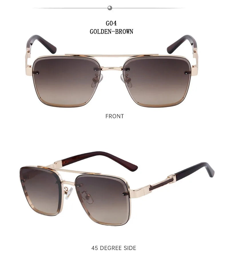 Lunettes de soleil pour hommes vintage carrées — femmes, rétro, mode