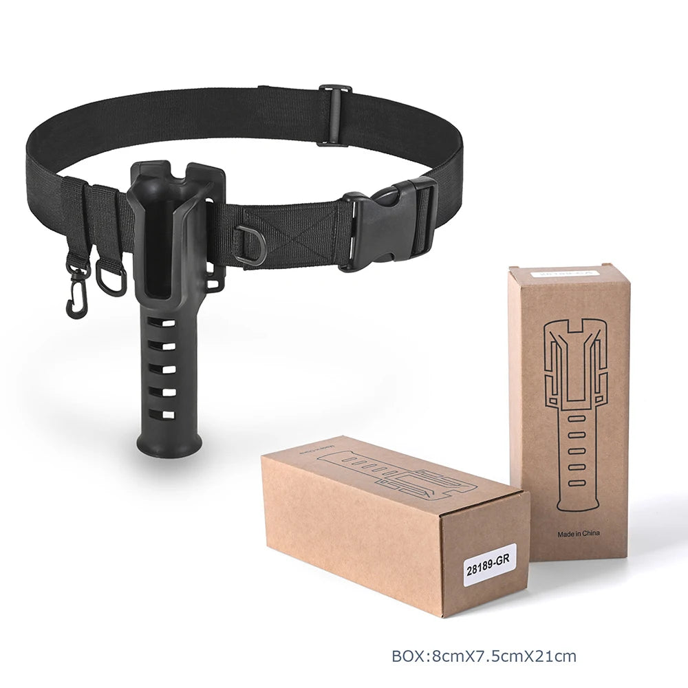 Ceinture de pêche réglable pour homme avec porte-canne, en nylon, pour la pêche en wading, support de canne portable, accessoires de pêche