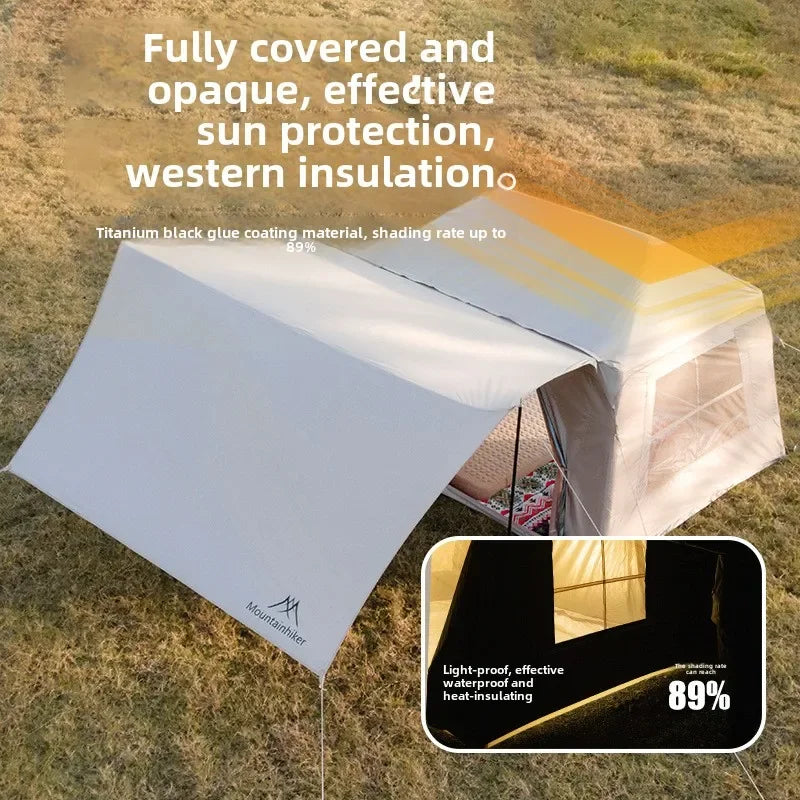 Tente Camping Gonflable Portable 3-5 Personnes — Étanche Ouverture Rapide Anti-UV