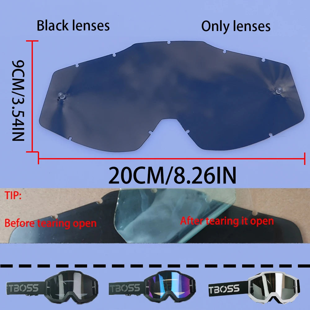 Lunettes Moto Course Anti-Poussière Coupe-Vent — Motocross Cyclisme Ski