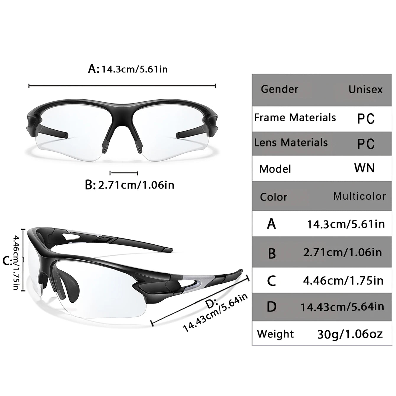 Lunettes de soleil photochromiques pour hommes et femmes, lunettes de sport de plein air, pêche, cyclisme, course à pied, conduite, marque de mode