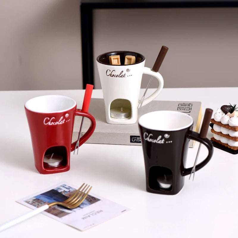 Tasse à Fondue au Chocolat 130ml — Bol Dégustation Dessert Original
